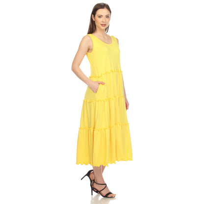 Dressbarn Recommended | Scoop Neck Tiered Midi Dress