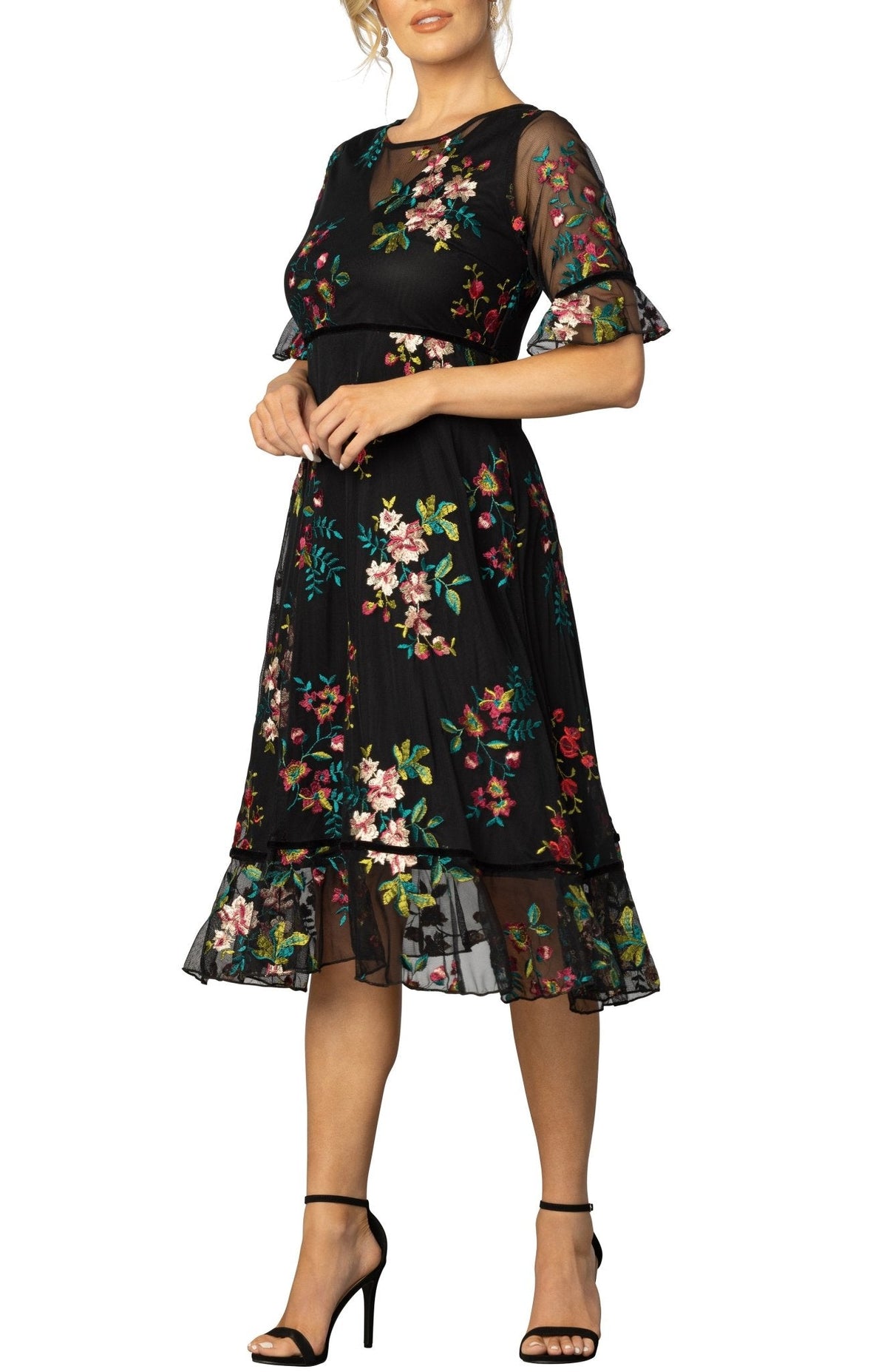 Dressbarn New | Wildflower Embroidered Dress