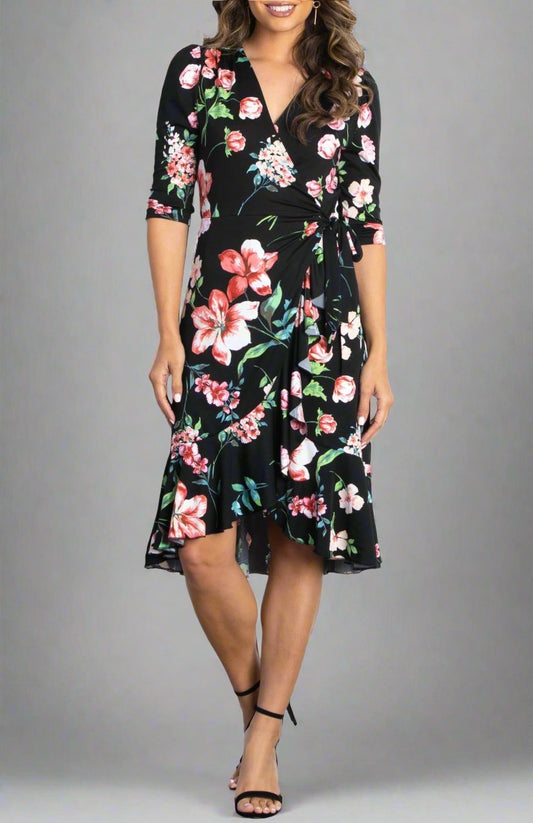 Dressbarn Trending | Flirty Flounce Wrap Dress