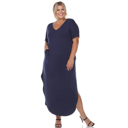 Dressbarn Featured | Short Sleeve V-neck Maxi Dress - Plus