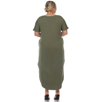 Dressbarn Featured | Short Sleeve V-neck Maxi Dress - Plus