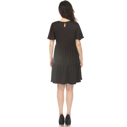 Dressbarn Recommended | Women's V-Neck Short Sleeve Dress - Black