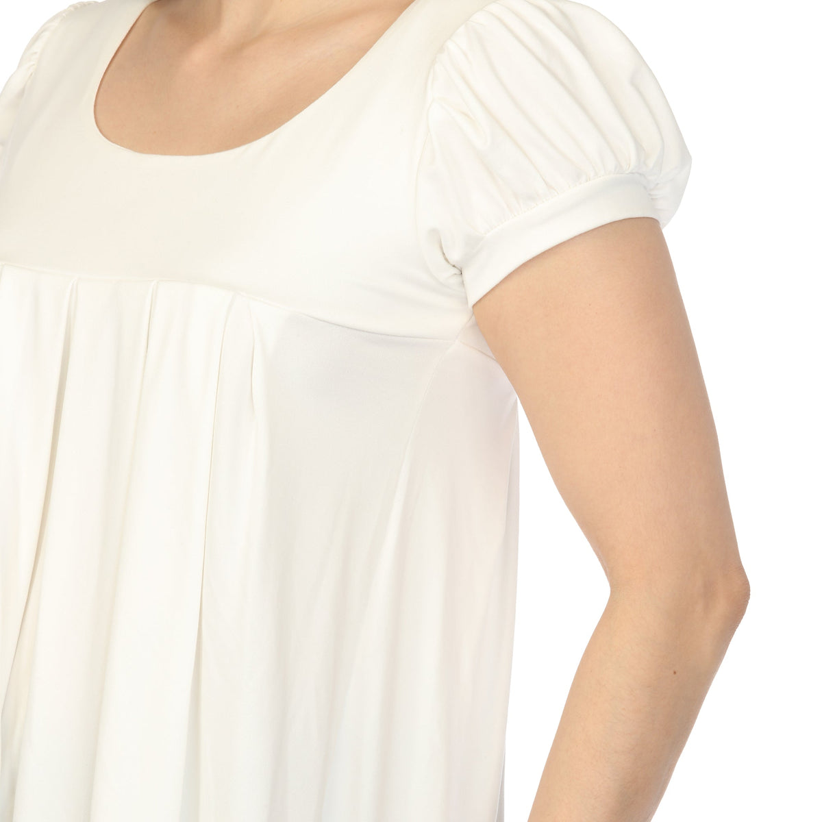 Dressbarn Trending | Women's Cap Sleeve Pleated Top - Off-White