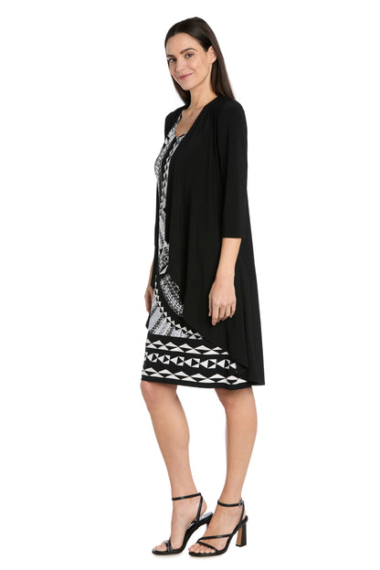 Dressbarn Best Seller | R & M Richards 2 Piece Jacket Dress in Black/White