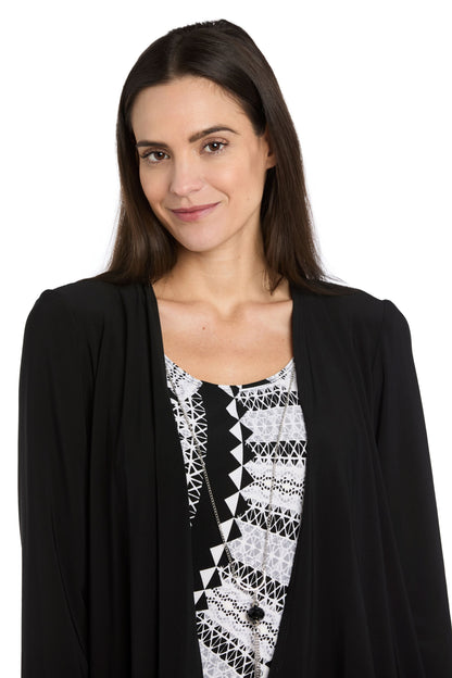 Dressbarn Best Seller | R & M Richards 2 Piece Jacket Dress in Black/White