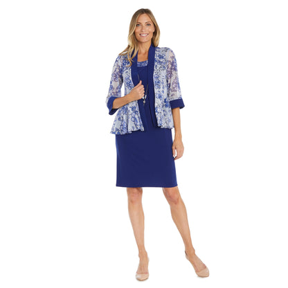 Dressbarn Premium | R & M Richards 2 Piece Jacket Dress in Royal Blue