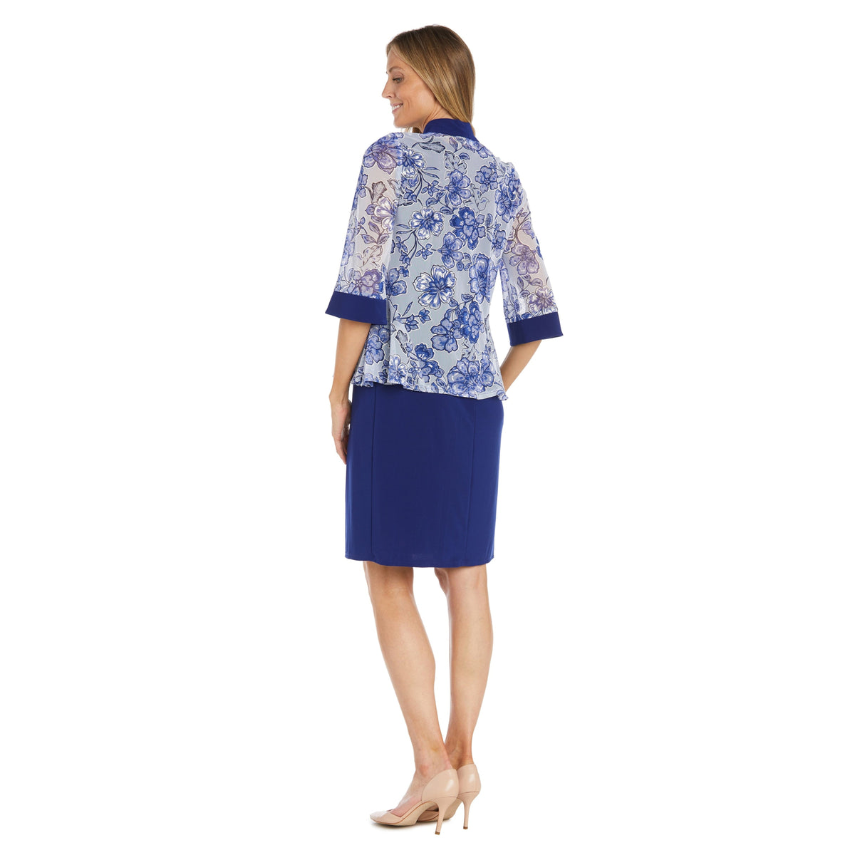 Dressbarn Premium | R & M Richards 2 Piece Jacket Dress in Royal Blue