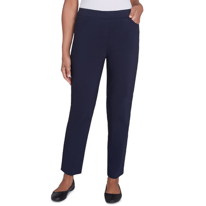 Dressbarn Recommended | Alfred Dunner Classic Allure Fit Proportioned Pant with Elastic Comfort Waistband, Short