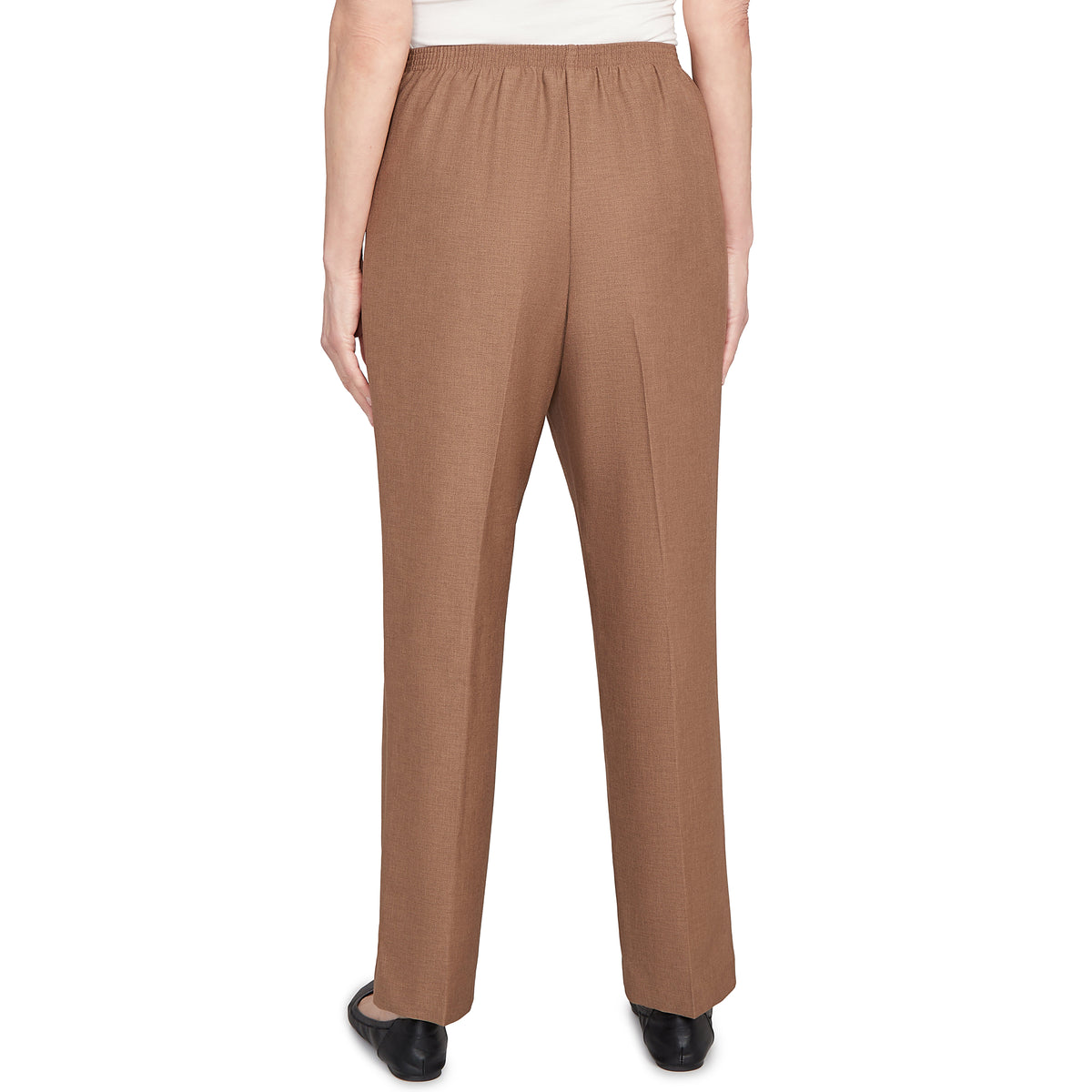 Dressbarn New | Alfred Dunner Classic Signature Fit Textured Trousers with All-Around Elastic Waistband, Short