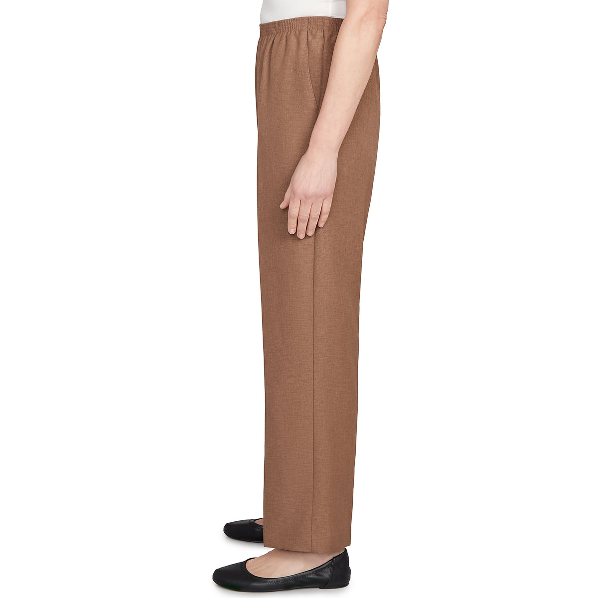 Dressbarn New | Alfred Dunner Classic Signature Fit Textured Trousers with All-Around Elastic Waistband, Short