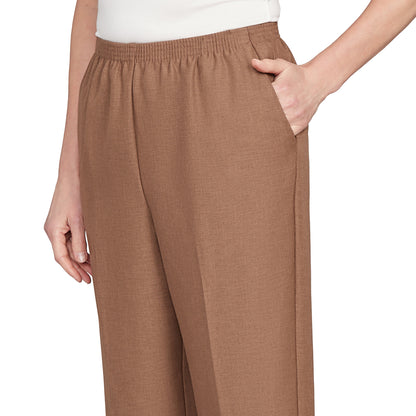 Dressbarn New | Alfred Dunner Classic Signature Fit Textured Trousers with All-Around Elastic Waistband, Short