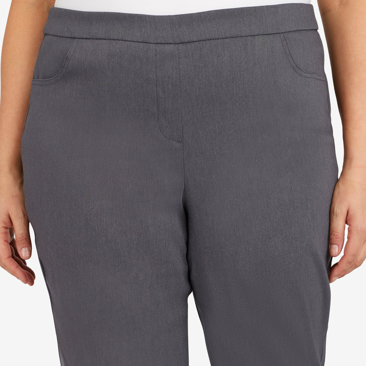 Dressbarn Best Seller | Alfred Dunner Classic Allure Fit Proportioned Pant with Elastic Comfort Waistband, Short Length, Plus