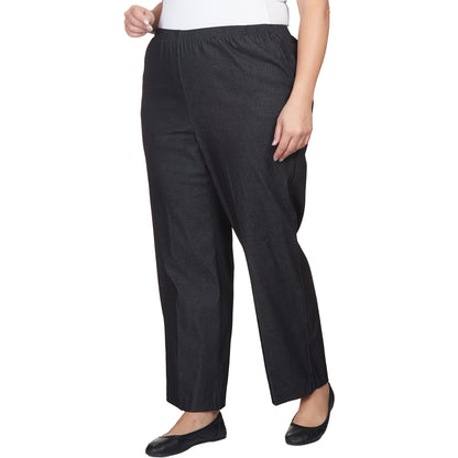 Dressbarn Featured | Alfred Dunner Denim Comfort Waistband Mid Rise Regular Fit Straight Leg Pant Short Length, Plus