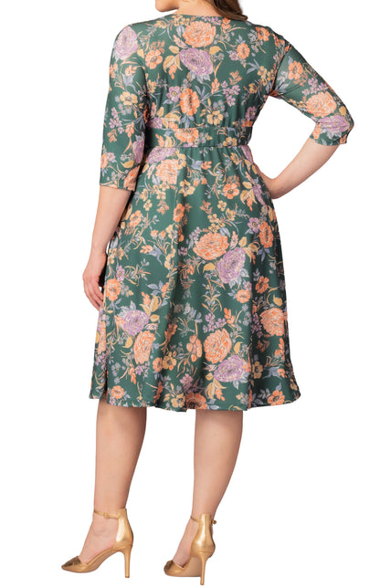 Dressbarn Trending | Royal Sweetheart Cocktail Dress  - Green Garden -  Plus