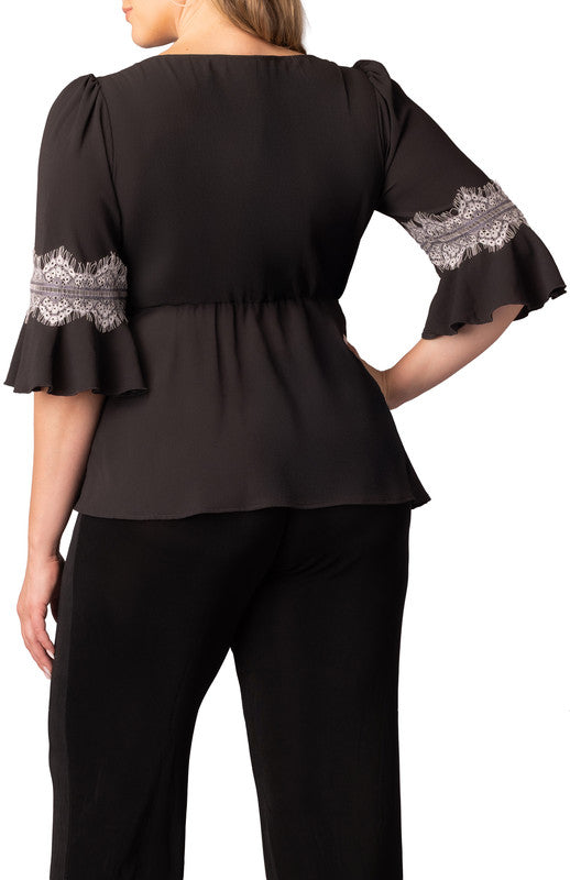 Dressbarn Recommended | Chateau Lace Trim Top - Plus