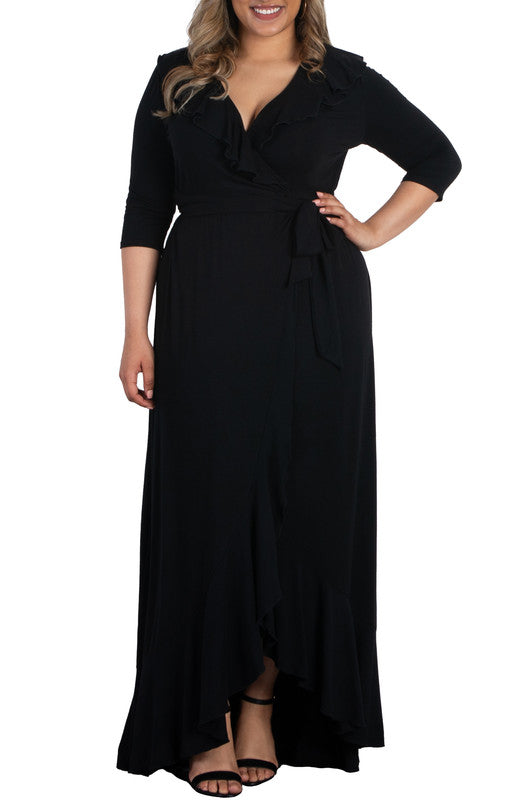 Dressbarn New | Maritime Maxi Dress - Black Noir - Plus