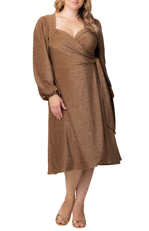Dressbarn Featured | Socialite Sweetheart Dress - Plus - Mocha Sparkle