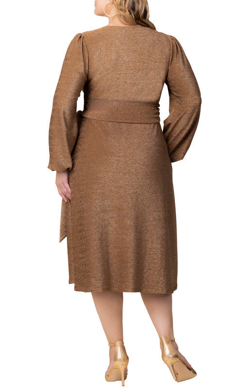 Dressbarn Featured | Socialite Sweetheart Dress - Plus - Mocha Sparkle