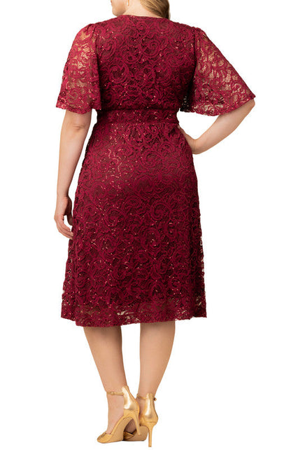 Dressbarn Popular | Starry Sequin Lace Cocktail Dress - Plus