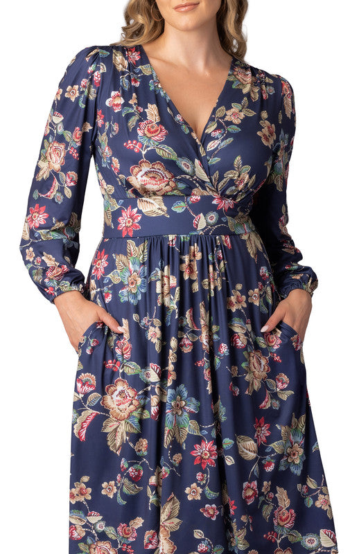 Dressbarn Trending | Diana Long Sleeve Midi Dress - Plus
