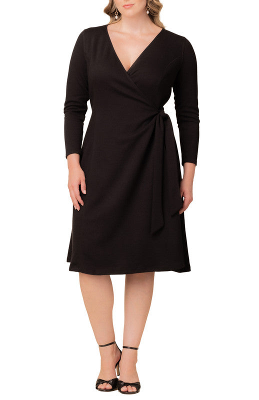 Dressbarn Best Seller | London Sweater Knit Wrap Dress - Plus