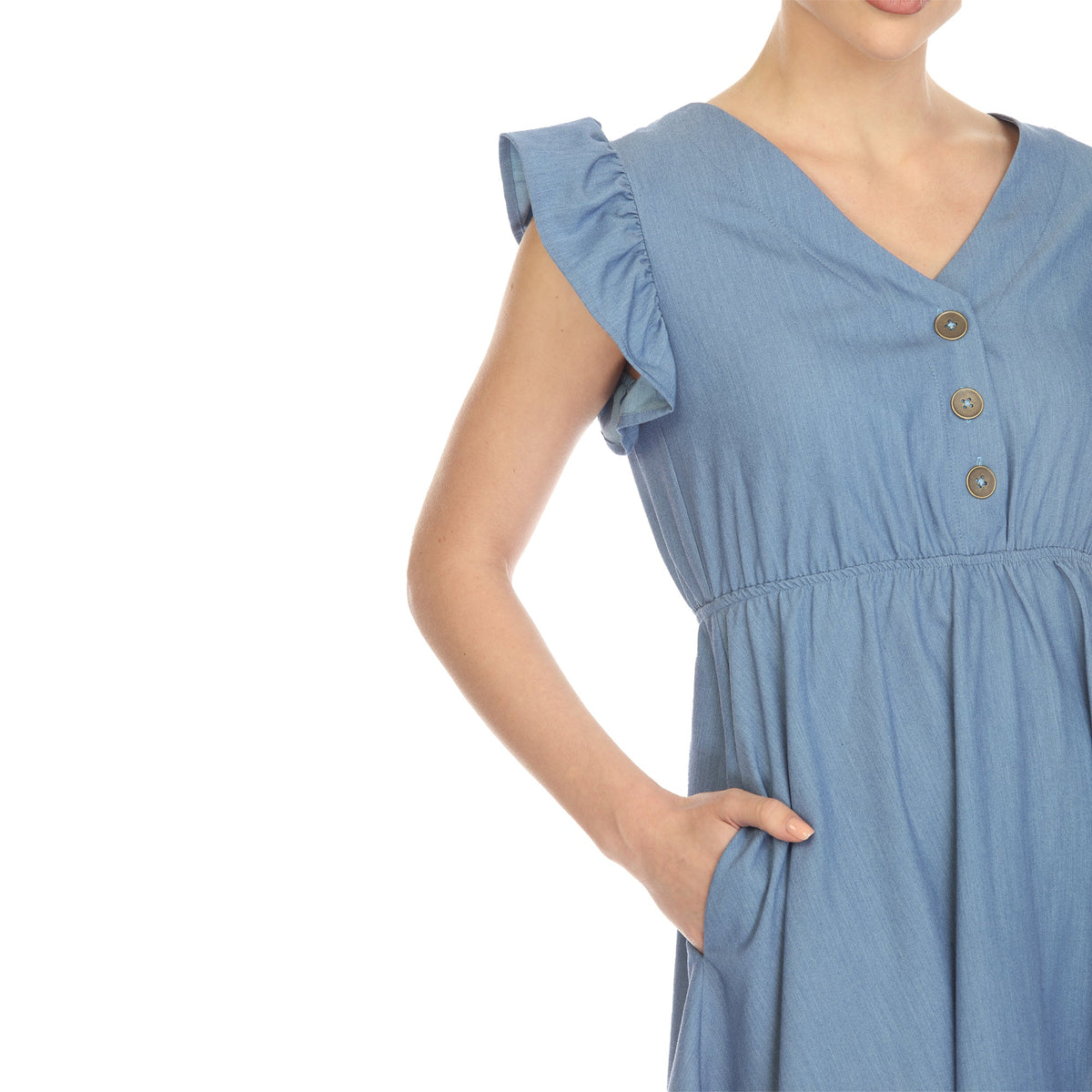 Dressbarn Trending | Ruffle Sleeve Knee-Length Dress
