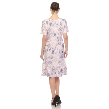 Dressbarn Best Seller | Floral Short Sleeve Knee Length Dress