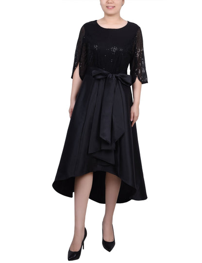 Dressbarn Recommended | Sequin and Jacquard Holiday Dress - Petite