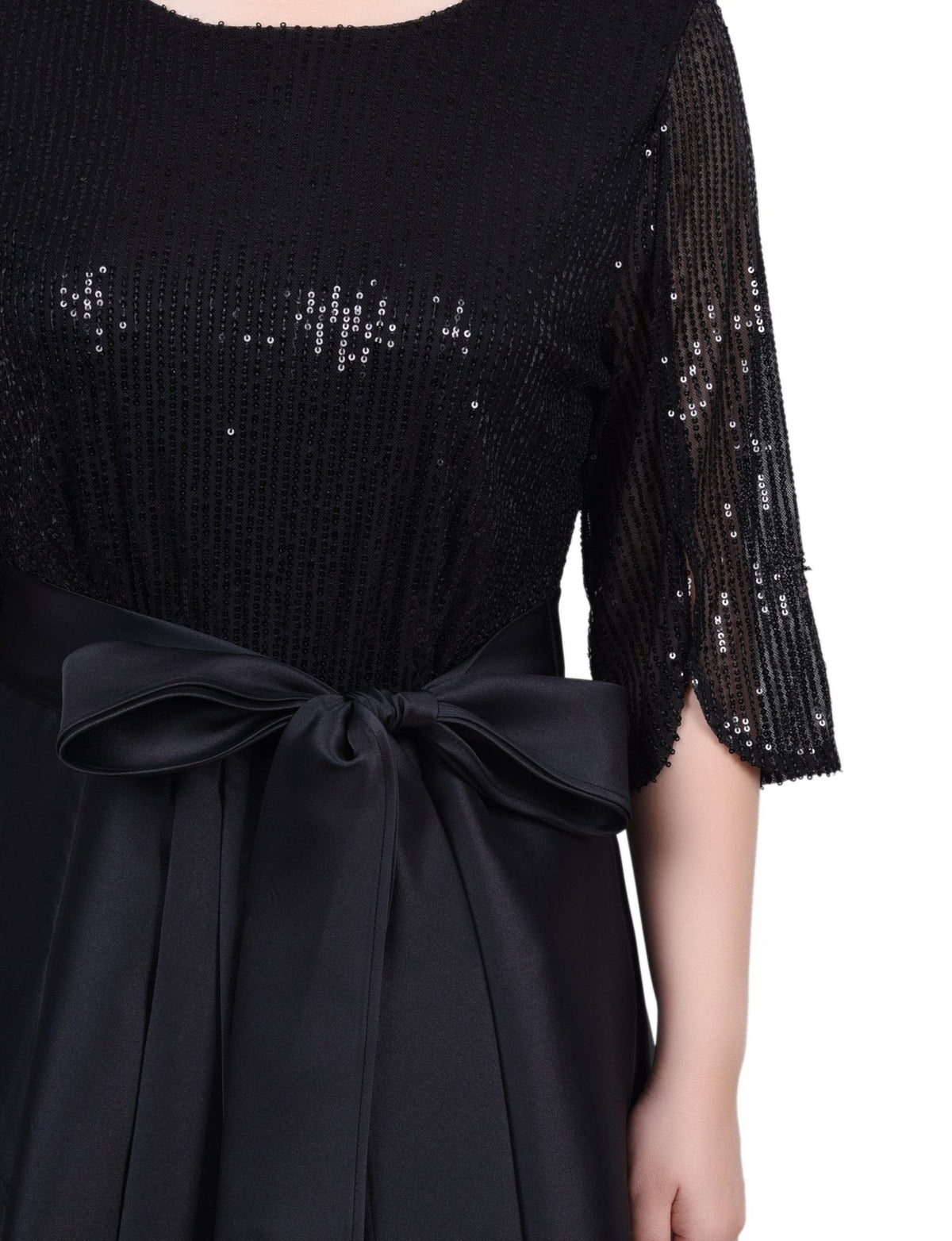 Dressbarn Recommended | Sequin and Jacquard Holiday Dress - Petite