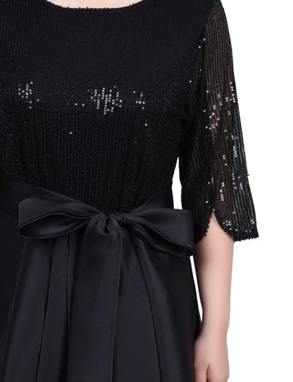 Dressbarn Recommended | Sequin and Jacquard Holiday Dress - Petite