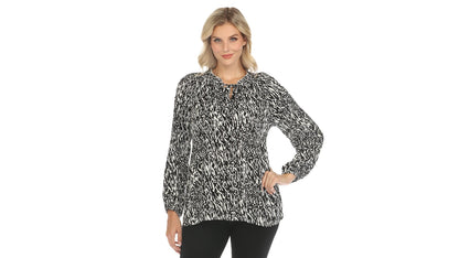 Dressbarn Recommended | Women's Printed Peasant Blouse