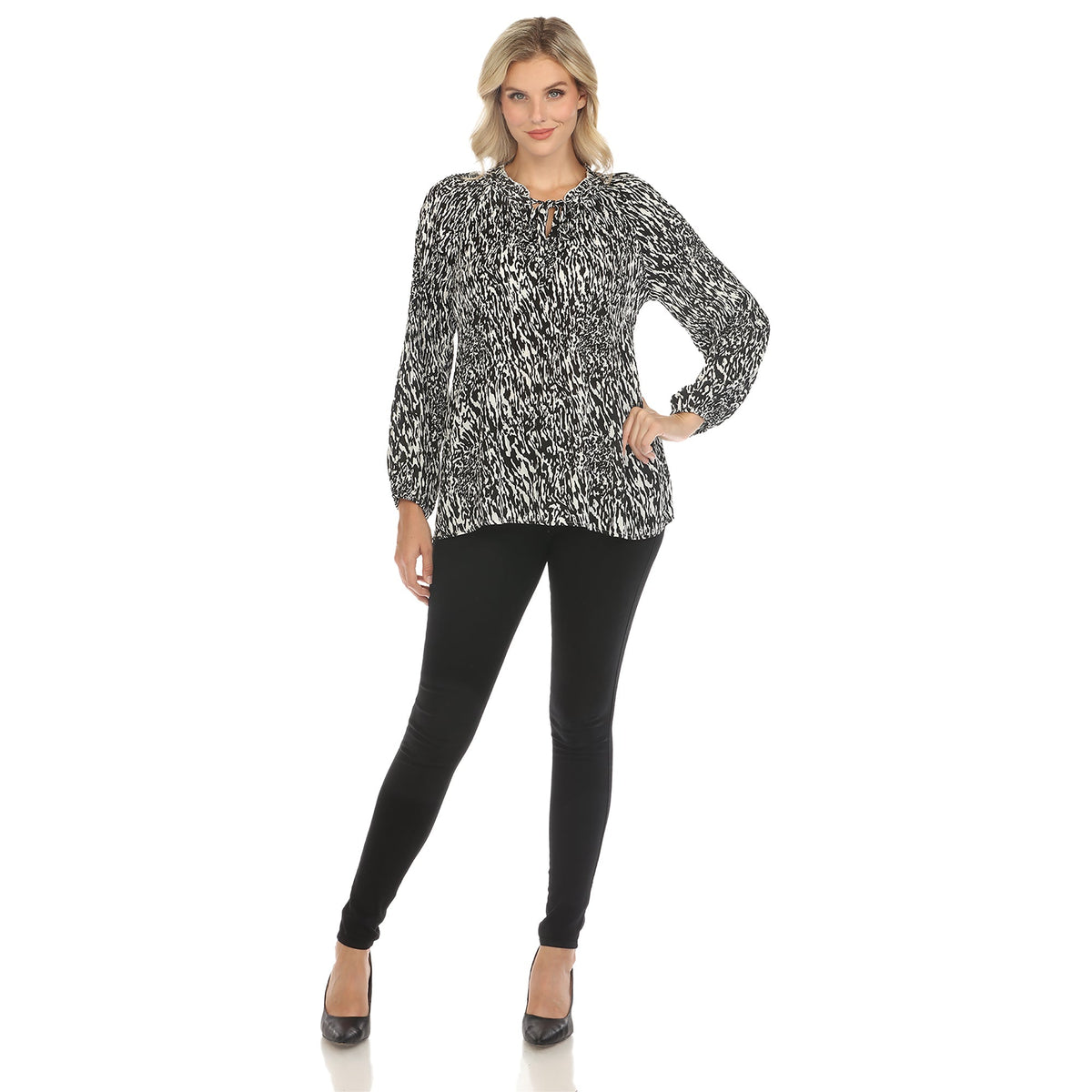 Dressbarn Recommended | Women's Printed Peasant Blouse