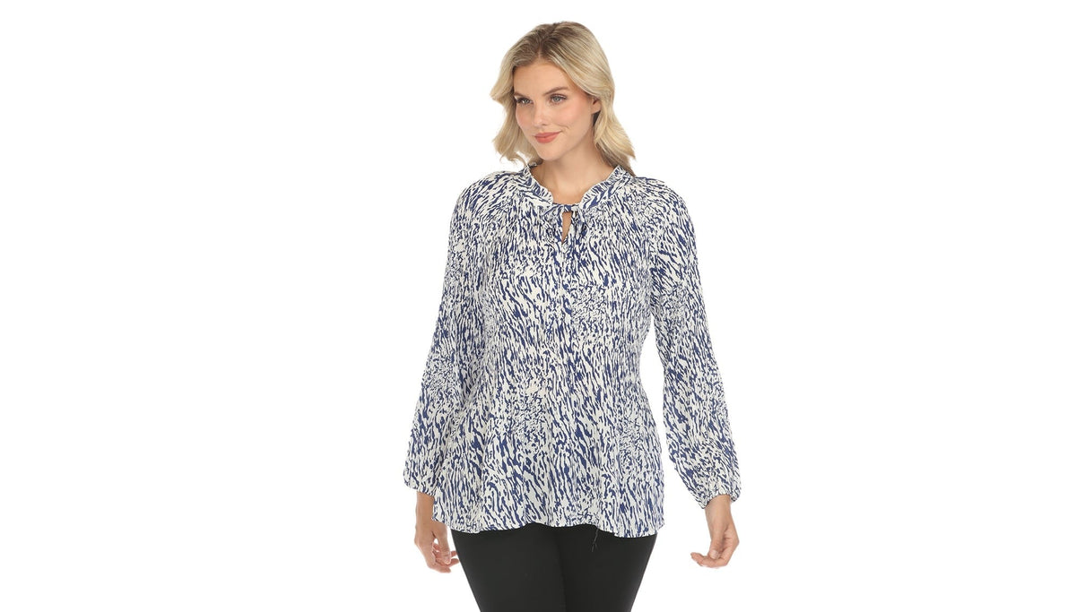 Dressbarn Recommended | Women's Printed Peasant Blouse