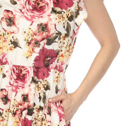 Dressbarn Recommended | Women's V-Neck Empire Dress - Ivory Mauve