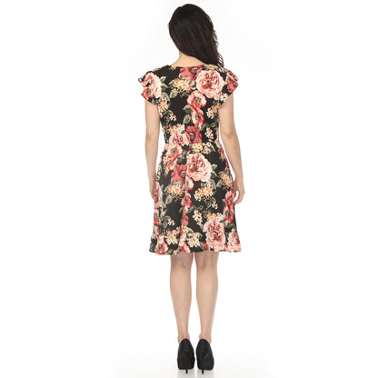 Dressbarn Premium | Women's V-Neck Empire Dress - Black