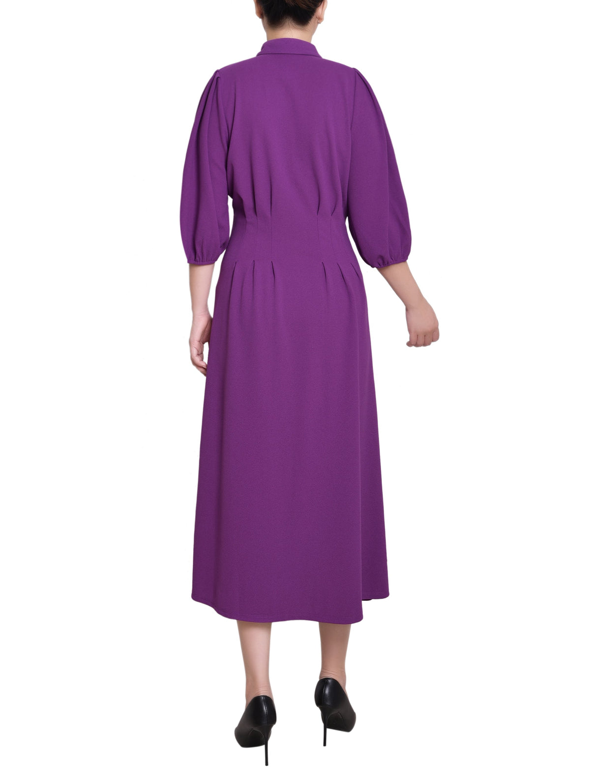 Dressbarn New | Orchid Elbow Sleeve Midi Dress