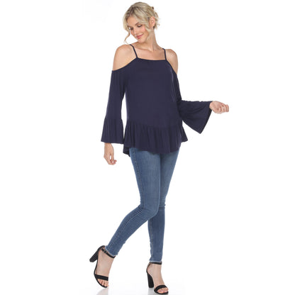 Dressbarn Popular | Cold Shoulder Ruffle Sleeve Top