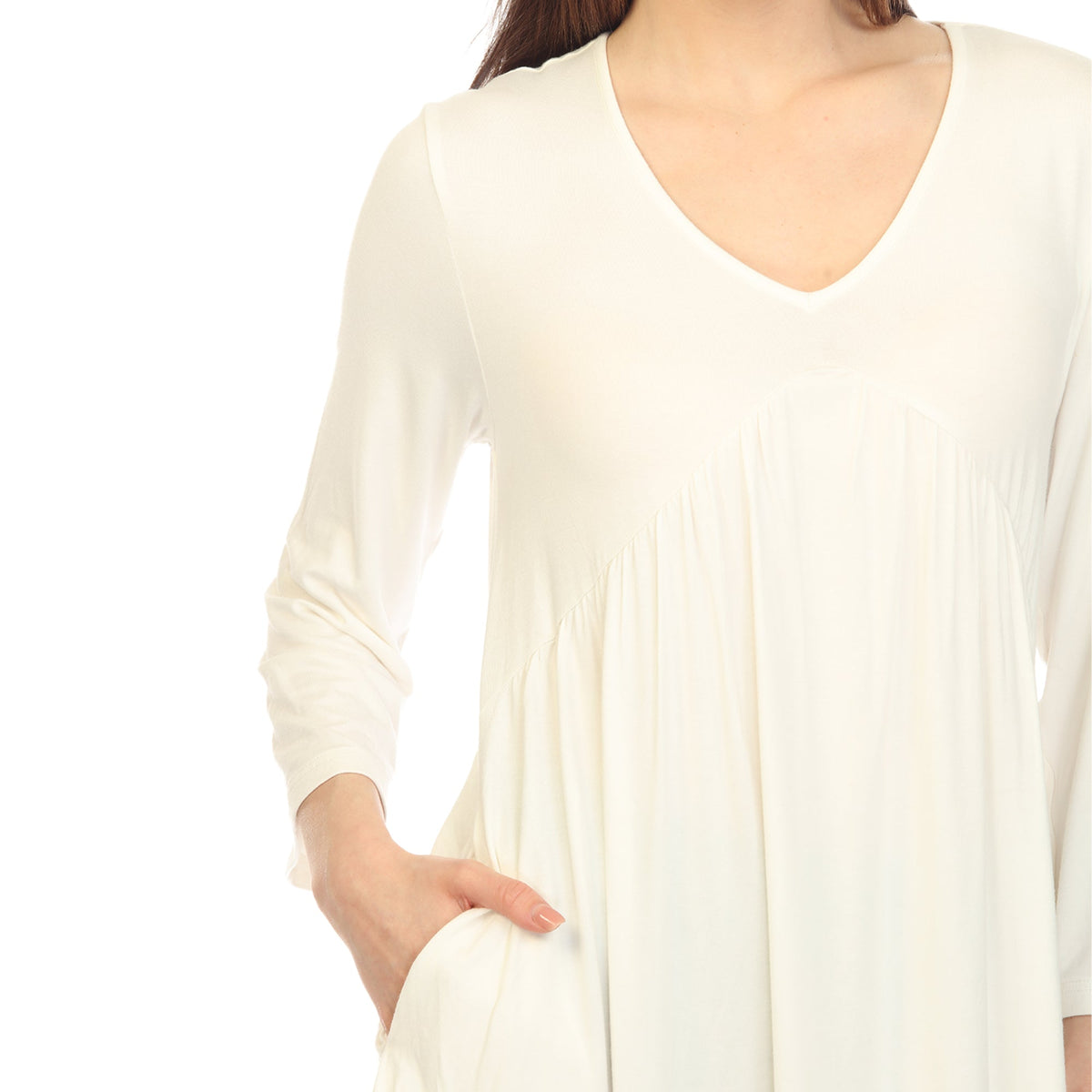 Dressbarn Best Seller | Empire Waist V-Neck Tunic Top