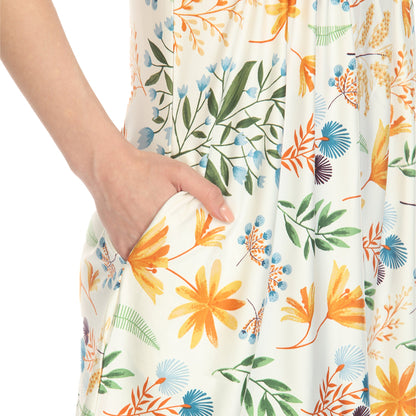 Dressbarn Trending | White Floral Sleeveless Tunic Top